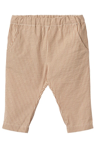 Pantalón de algodón orgánico Andy - Beige y marrón