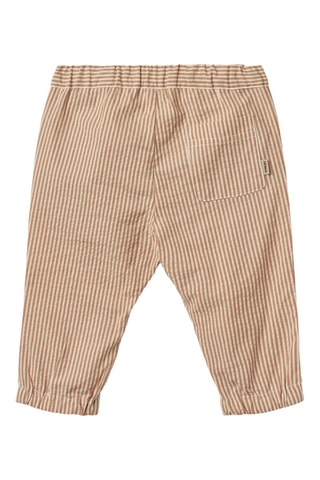 Pantalón de algodón orgánico Andy - Beige y marrón