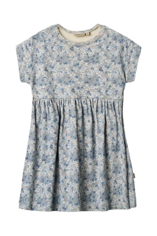 Vestido de algodón orgánico Emilie - Blanco, azul y verde