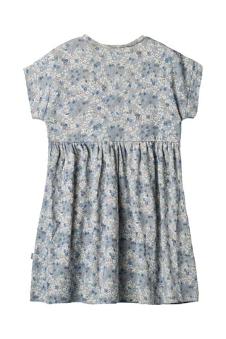 Vestido de algodón orgánico Emilie - Blanco, azul y verde