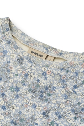 Vestido de algodón orgánico Emilie - Blanco, azul y verde