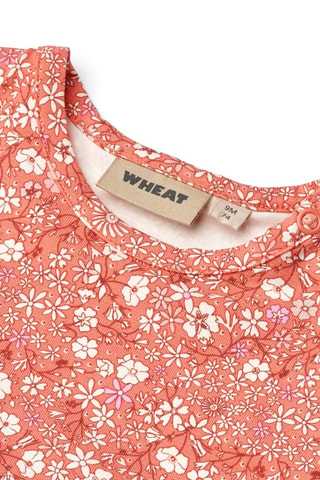 Vestido de algodón orgánico Nova - Blanco, rojo, naranja y rosa