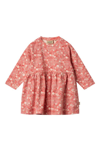 Vestido de algodón orgánico Sessa - Blanco, naranja y rosa