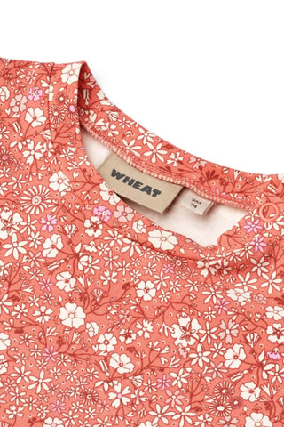 Vestido de algodón orgánico Sessa - Blanco, naranja y rosa