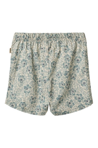 Short de algodón orgánico Max - Blanco y azul