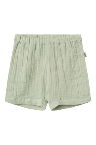 Short de algodón orgánico Luca - Verde y marrón