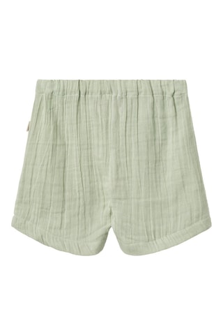 Short de algodón orgánico Luca - Verde y marrón