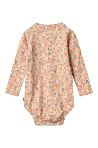 Body de algodón orgánico Liv - Blanco, amarillo y rosa