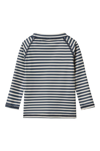 Camiseta de baño Dilan - Blanco, beige y azul