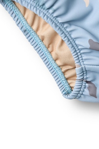 Bañador estilo slip Philip - Blanco, azul y gris