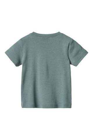 Camiseta de algodón orgánico Valdemar - Blanco, azul y verde