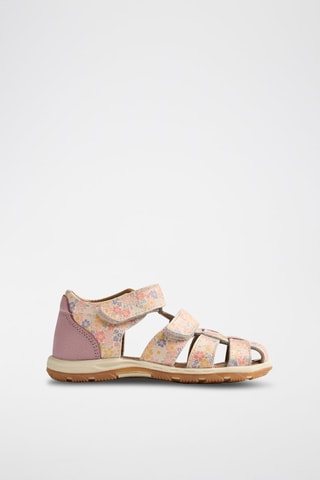 Sandalias de piel Frei - Blanco, azul y rosa