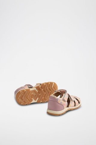 Sandalias de piel Frei - Blanco, azul y rosa