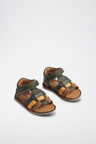 Sandalias de piel Bray - Azul, amarillo y verde