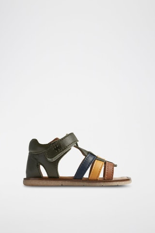 Sandalias de piel Bray - Azul, amarillo y verde