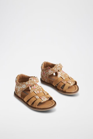 Sandalias de nobuk Bray - Beige, blanco y rosa