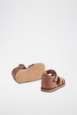 Sandalias de piel Lowe - Marrón y rosa