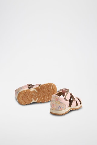Sandalias de piel Frei - Blanco, amarillo y rosa