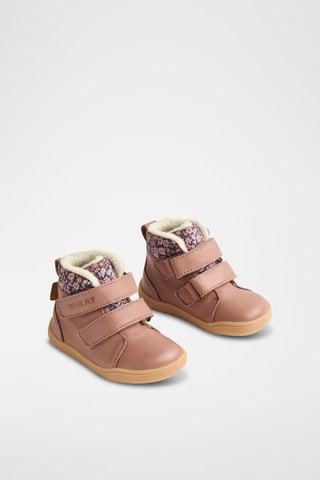 Botines de piel forrados - Azul y rosa