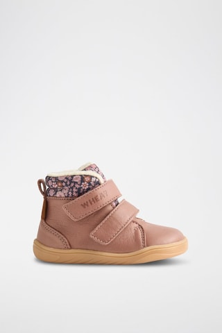 Botines de piel forrados - Azul y rosa