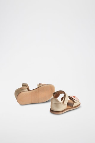 Sandalias de piel de charol Uma - Rojo, rosa y dorado