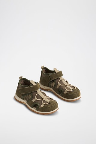 Sandalias de nobuk Mingi - Beige y verde