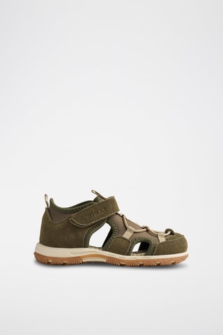 Sandalias de nobuk Mingi - Beige y verde