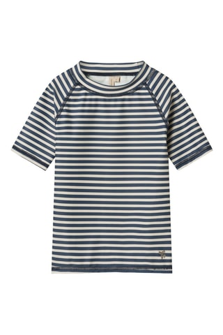 Camiseta de baño Jackie - Blanco y azul