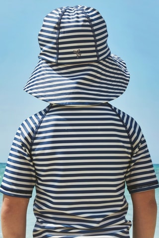 Gorro bucket Bora - Blanco, azul y gris