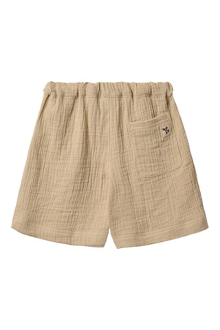 Short de algodón orgánico Atlasz - Negro y beige