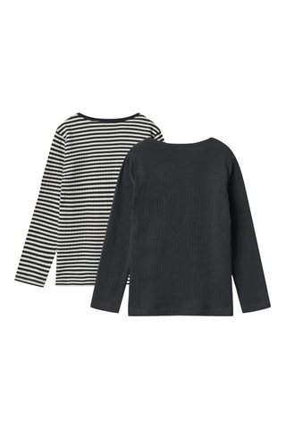 2 camisetas de algodón orgánico - Negro y azul