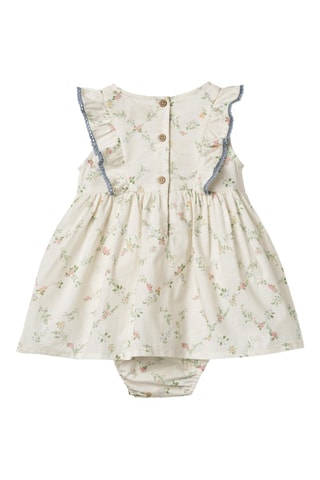 Body vestido de algodón orgánico Lace Sofia - Verde, violeta y rosa