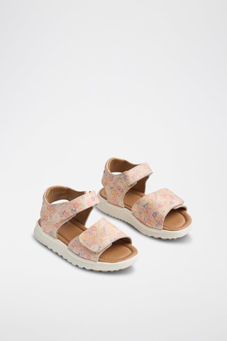 Sandalias de piel Mille - Azul, naranja y rosa