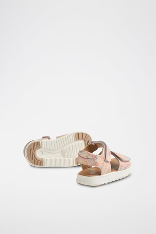 Sandalias de piel Mille - Azul, naranja y rosa