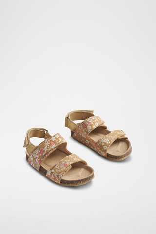 Sandalias de nobuk Clara - Blanco, rosa y dorado