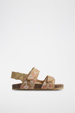 Sandalias de nobuk Clara - Blanco, rosa y dorado