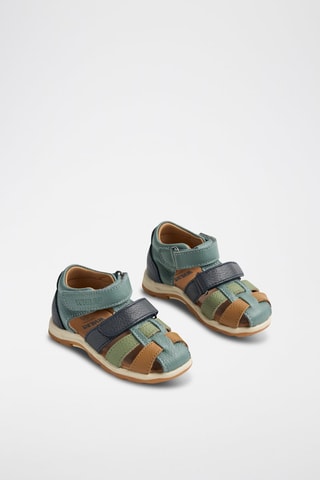 Sandalias de piel Frei - Azul, verde y marrón