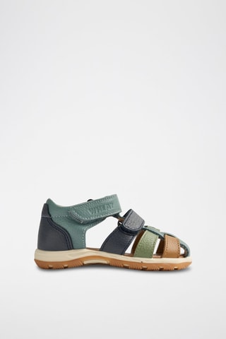 Sandalias de piel Frei - Azul, verde y marrón