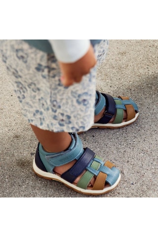 Sandalias de piel Frei - Azul, verde y marrón