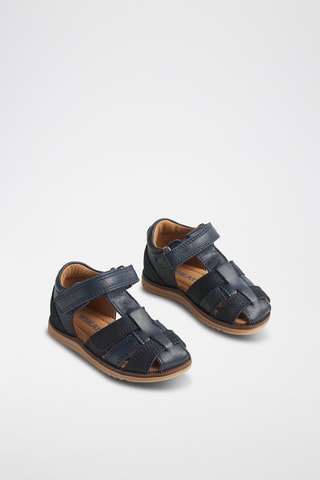 Sandalias de piel Sky - Beige, azul y marrón