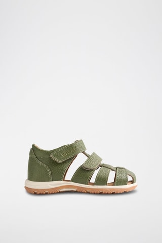 Sandalias de piel Frei - Blanco, beige y verde