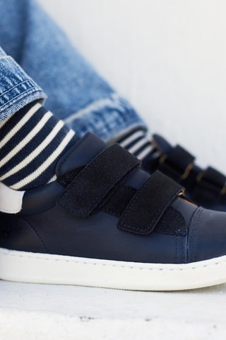 Zapatillas de piel - Azul