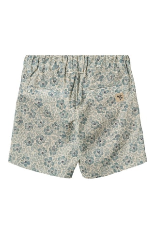 Short de algodón orgánico Elvig - Blanco, azul y verde