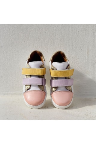 Zapatillas de piel - Violeta y rosa