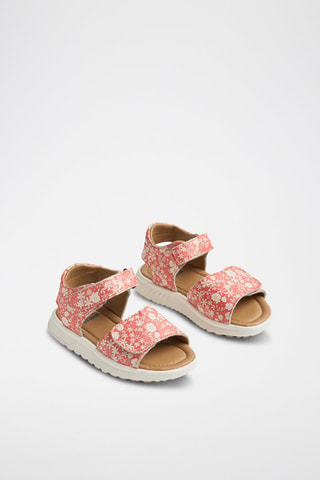 Sandalias de piel Mille - Blanco y naranja