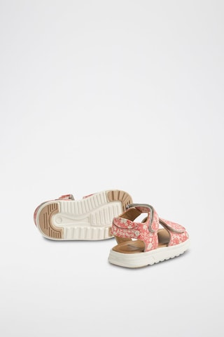 Sandalias de piel Mille - Blanco y naranja