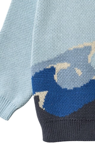 Jersey regular fit de algodón orgánico - Azul claro