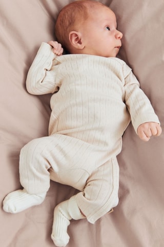 Pelele de algodón orgánico - Beige