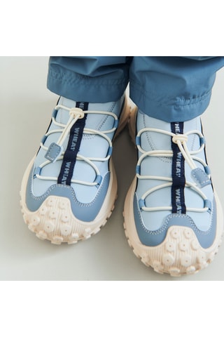 Zapatillas de piel - Azul
