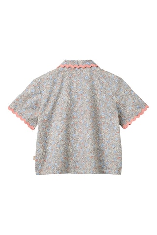 Camisa loose de algodón orgánico - Azul